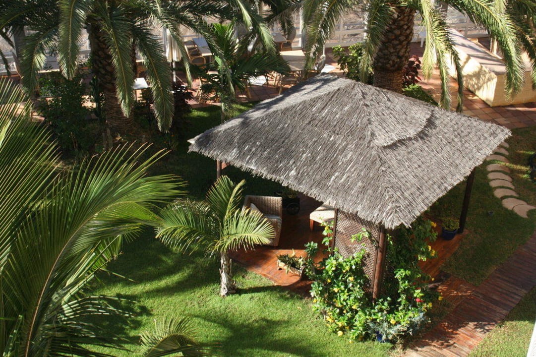 Blick vom Zimmer auf den Garten Hotel Beach Club San Agustin