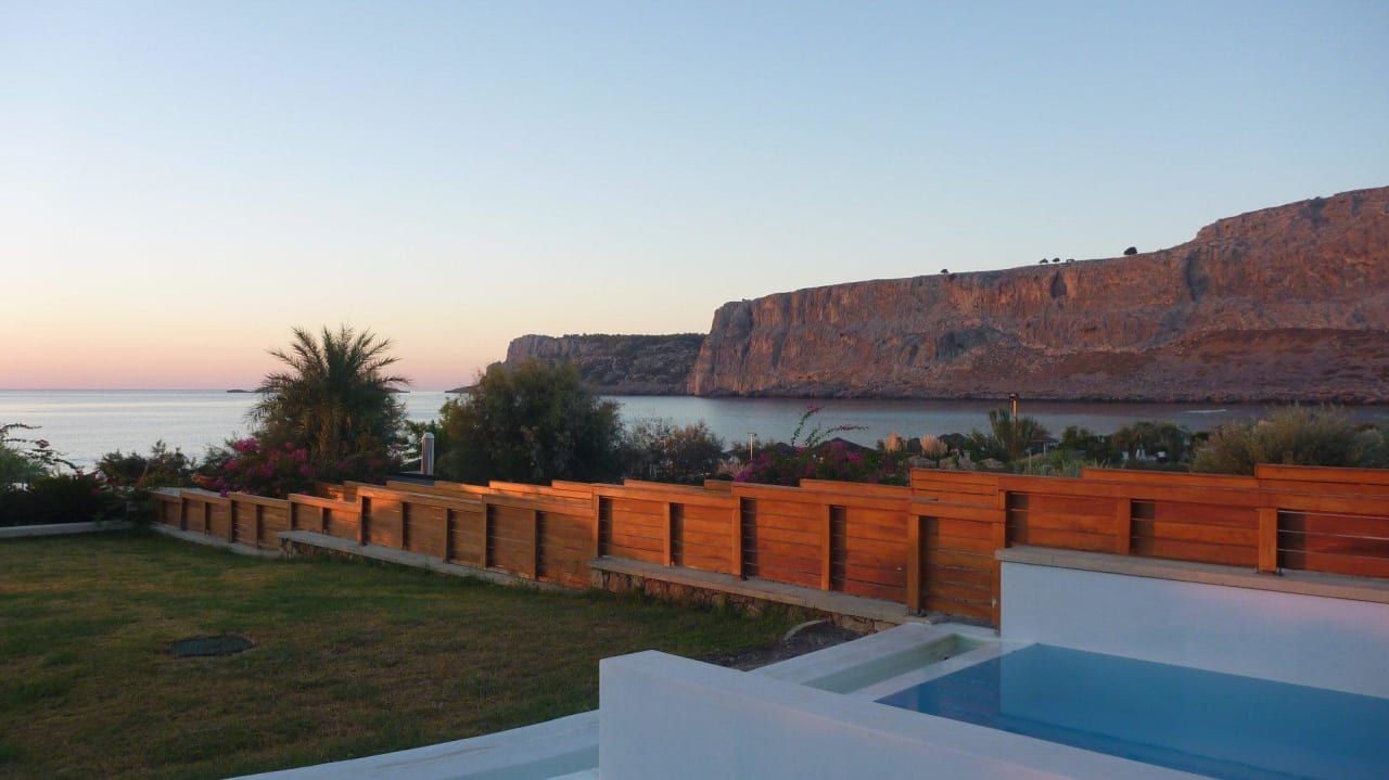 Blick Frühmorgens vom Zimmer 912 Aquagrand Artistic Luxury Beach Resort - Adults only