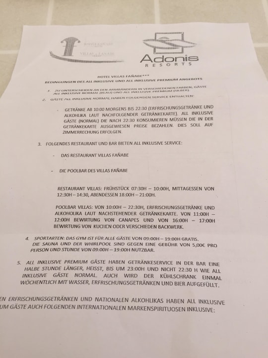 Infos LABRANDA Bahía y Villas Fañabé