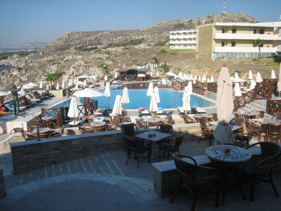 Blick von der Bar auf den Pool Hotel Kalithea Horizon Royal