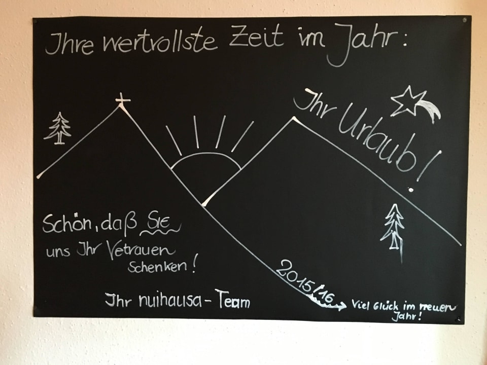 Immer ein netter Spruch  Gästehaus beim Nuihausa