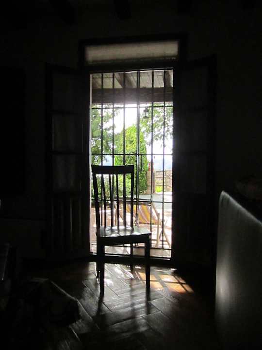 Terrassentür im Wohnzimmer Cottage Casa Buenaluz Casabermeja