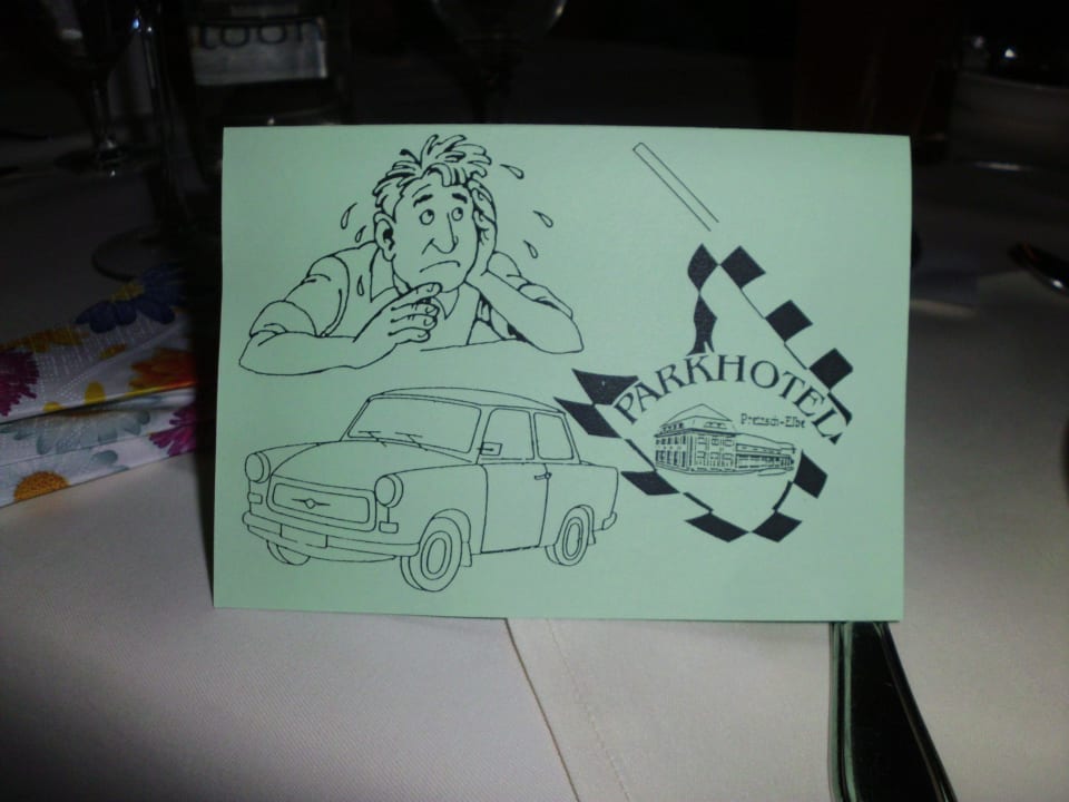 3 Gang Menükarte Parkhotel Pretzsch