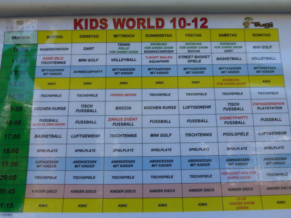 Kinderprogramm Voyage Belek Golf & Spa