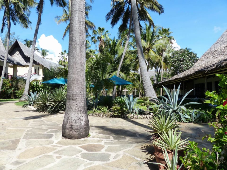 Garten neben dem Restaurant Bahari Beach Hotel