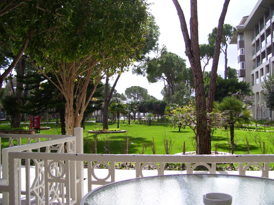 Ausblick von der Terrasse in die Anlage Papillon Ayscha