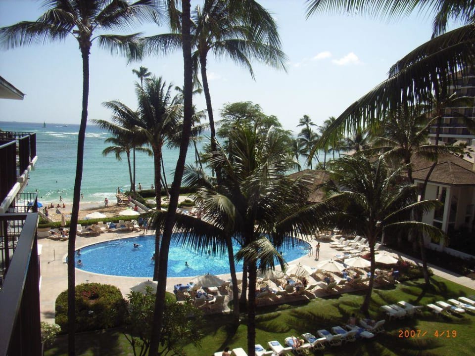 Blick vom Balkon Hotel Halekulani
