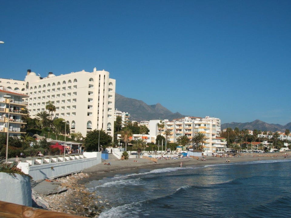 Blick vom Strand zum Hotel Hotel Riu Monica - Adults only