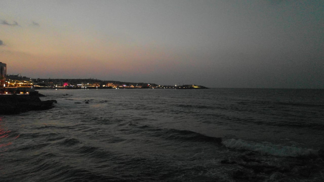 Das Meer nachts Hotel Evelyn Beach