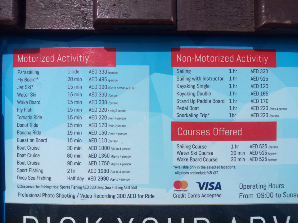 Sport & Freizeit Miramar Al Aqah Beach Resort