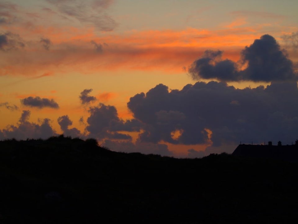 Sonnenuntergang aus dem Zimmer Dünenhotel Alt-Rantum