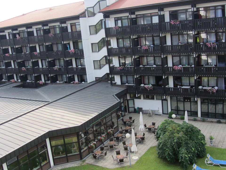 Blick von unserem Balkon Johannesbad Hotel Königshof