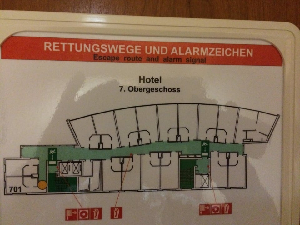 Zimmergröße (Fluchtwegeplan) Lindner Hotel Cottbus
