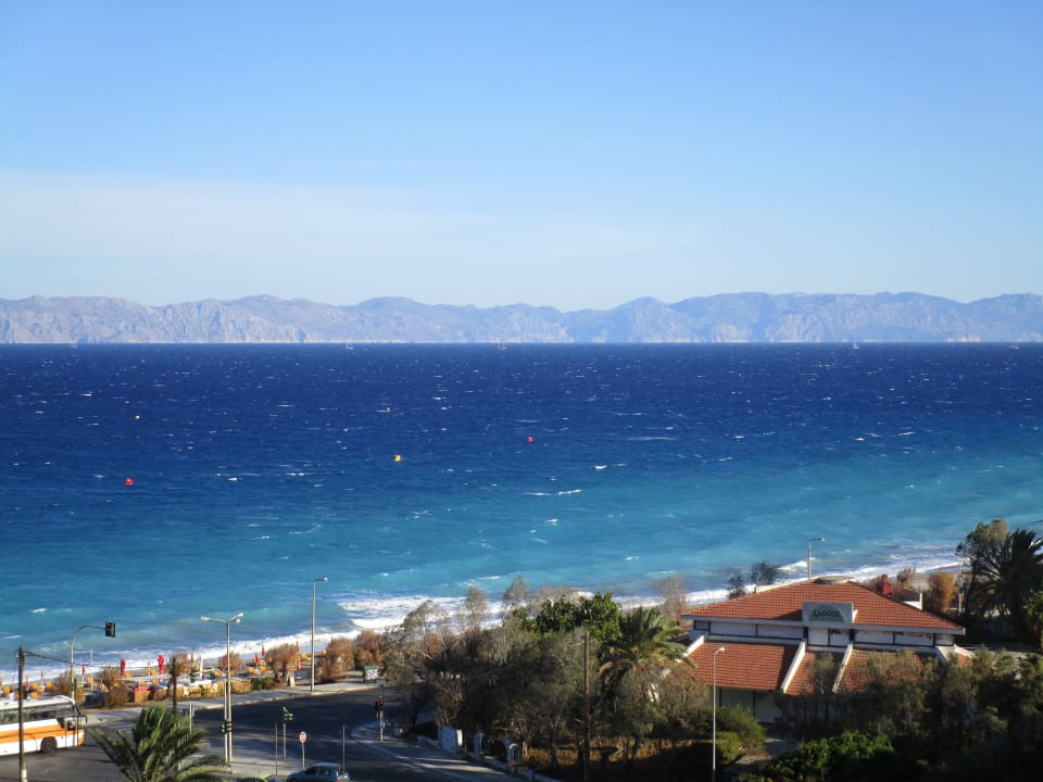 Blick auf türkische Küste Rodos Palace Hotel