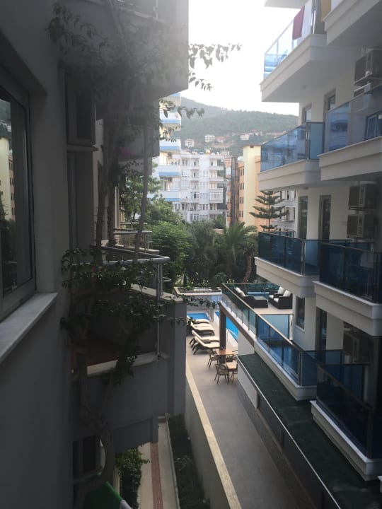 Blick zur Landseite Kleopatra Celine Hotel