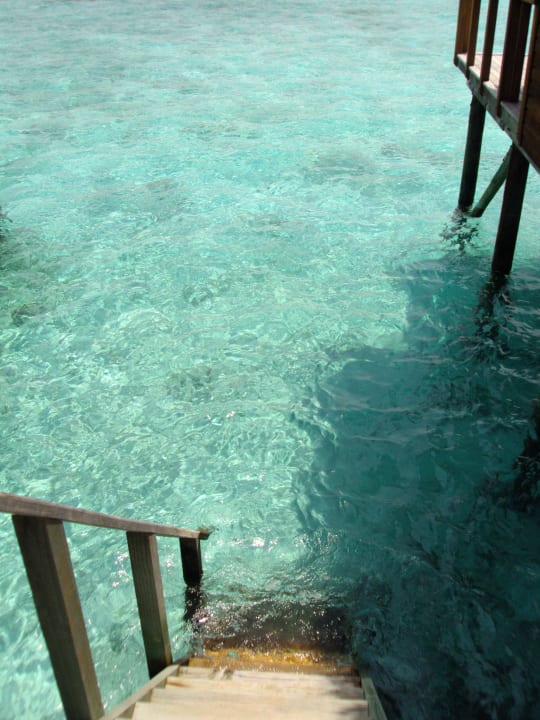 Treppe vom Bungi in die Lagune Meeru Maldives Resort Island