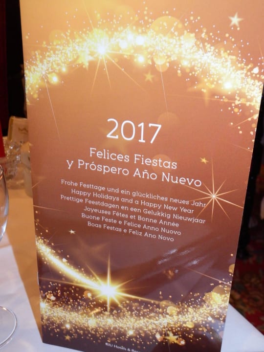 Speisenkarte Hotel Riu Palace Maspalomas Adults Only