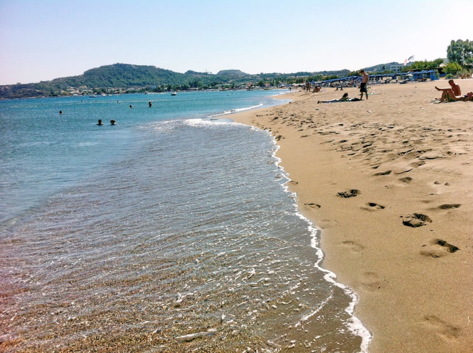Crystal clear water, sandy beach Hotel Faliraki Bay
