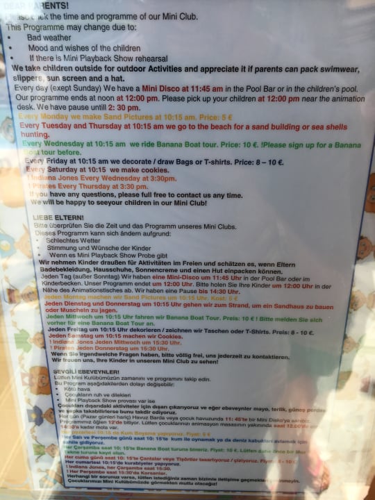 Kinderbetreuung  Club Grand Side