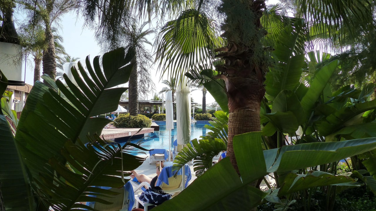 Schöne Bepflanzung Sunis Evren Beach Resort Hotel & Spa