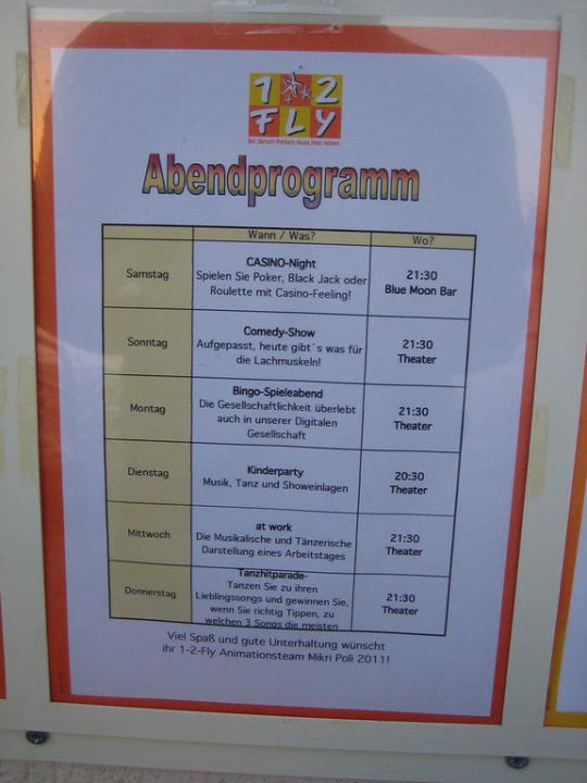 Abendprogramm Atlantica Mikri Poli Crete