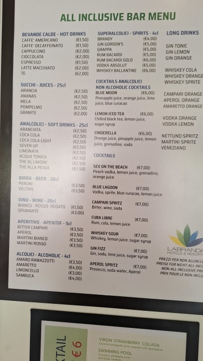 Gastro Aldiana Club Rocca Nettuno Calabria