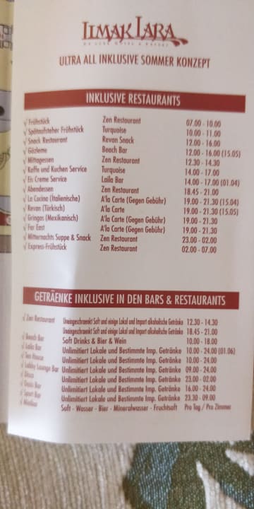 Gastro Limak Lara Deluxe Hotel & Resort