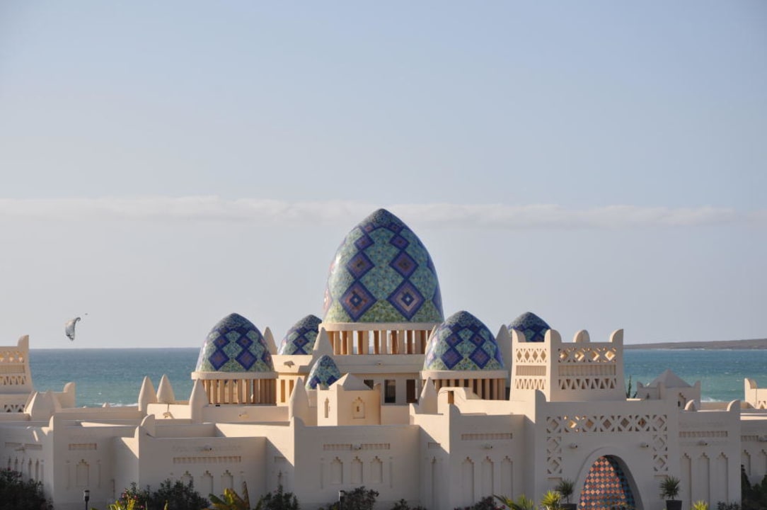 Die Hotelanlage von oben gesehen. Hotel Riu Karamboa