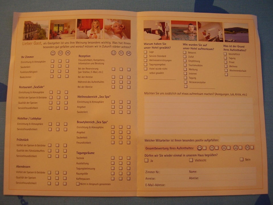 Bewertungsbogen für Holidaycheck Göbel's Seehotel Diemelsee