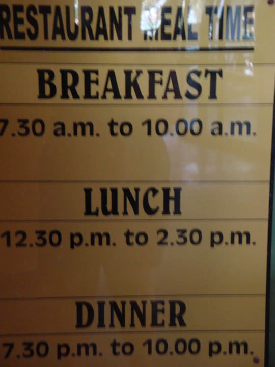 Essenszeiten Earl’s Reef Beruwala