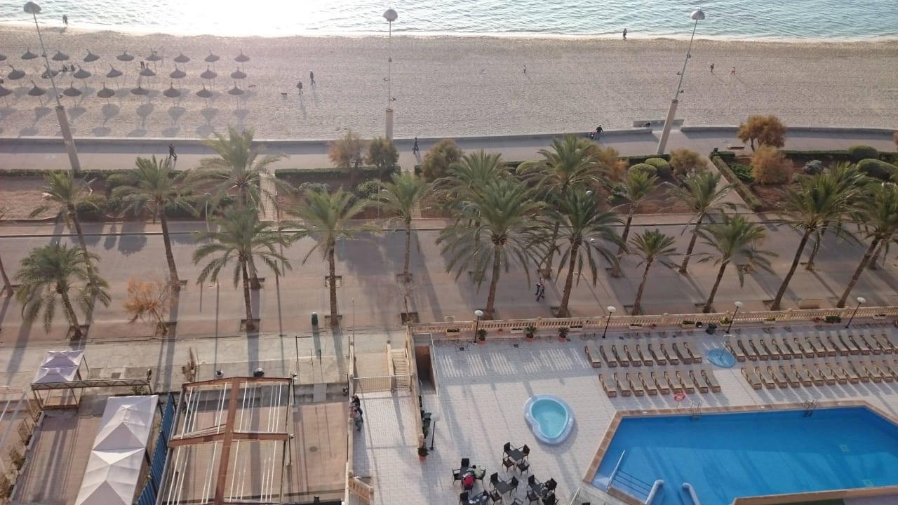 Blick aus dem 12-ten Stock allsun Hotel Pil-lari Playa