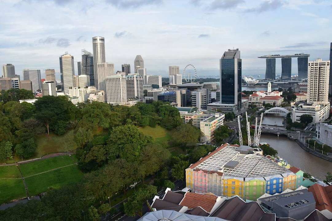 Ausblick vom Zimmer Hotel Novotel Clarke Quay
