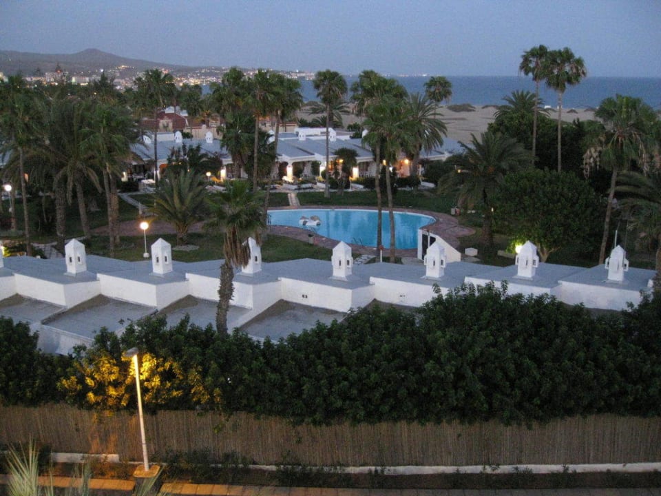Nachtausblick vom Zimmer Hotel Riu Palace Maspalomas Adults Only
