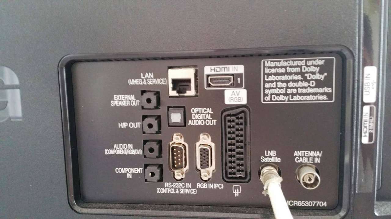 LCD LG Rückseite Anschlüsse Villa Erica