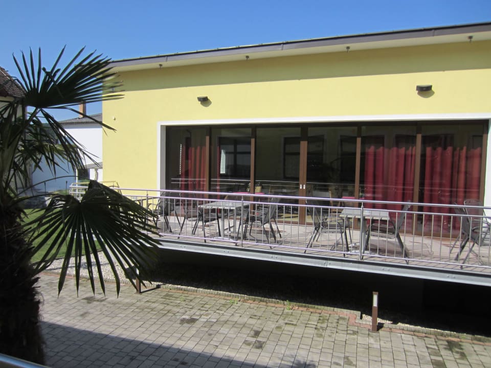 Ausblick auf die Terrasse Hotel Müllner