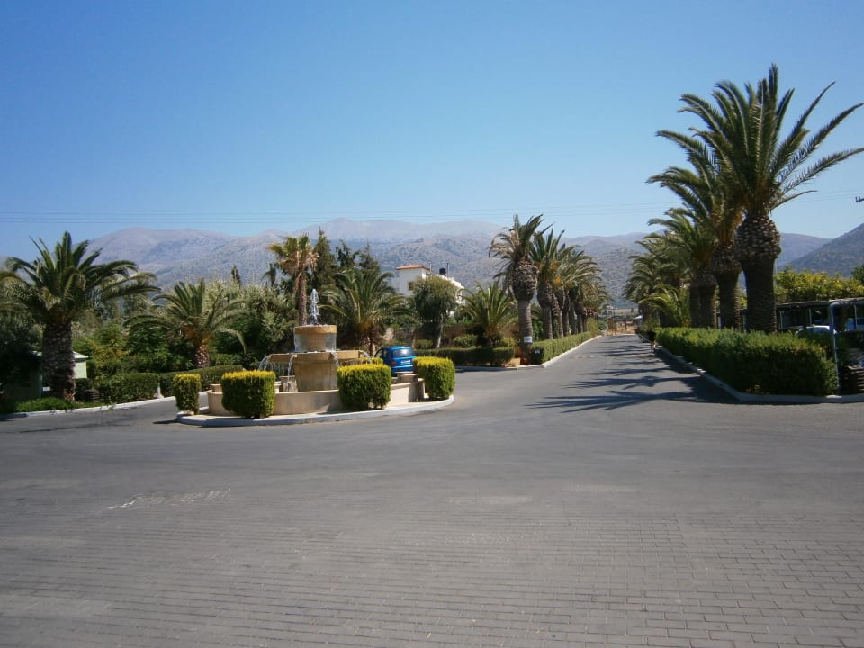 Blick vom Hoteleingang Richtung Straße Phãea Cretan Malia