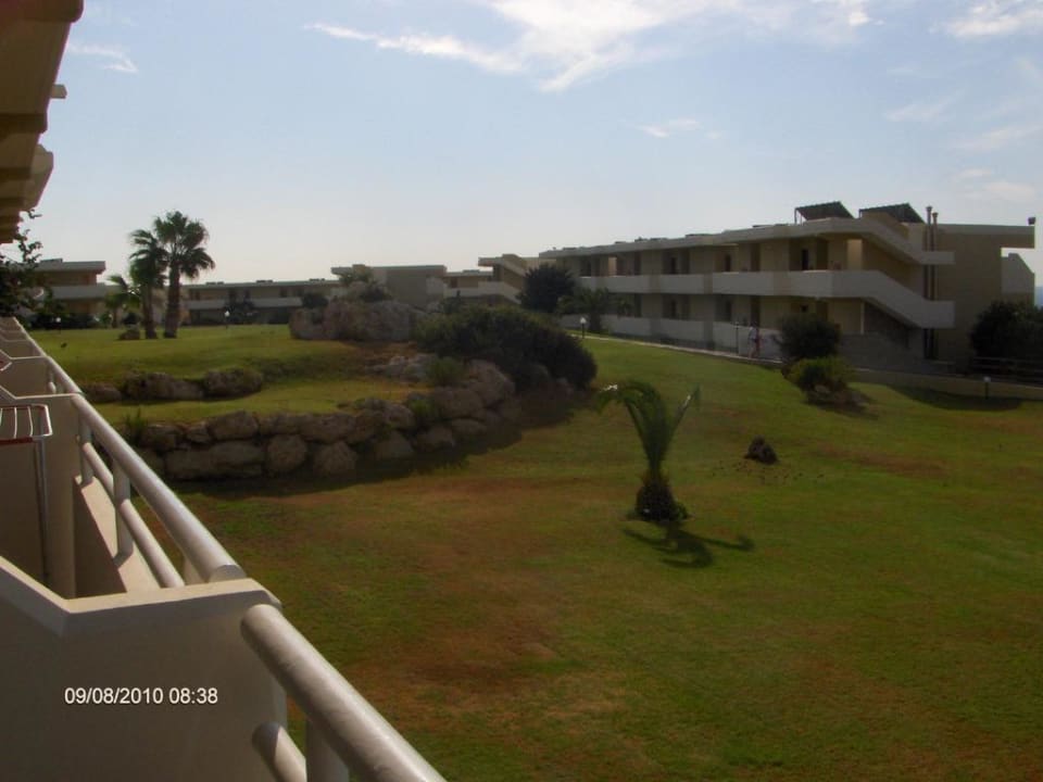 Hotelanlage vom Balkon aus Hotel Kalithea Mare Palace