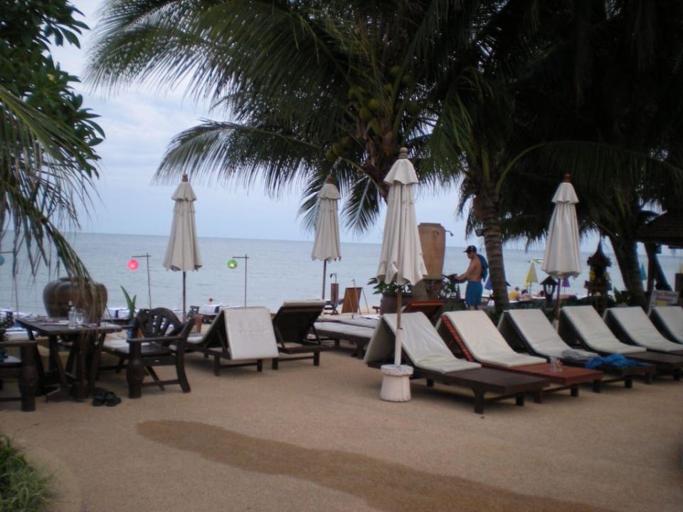 Ausblick zum Strand vom Pool aus Thai House Beach Resort