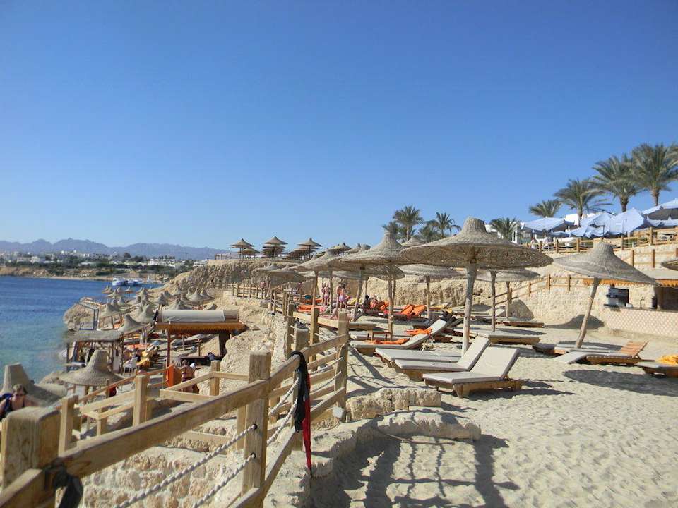 Hotel-Strand Blickrichtung Süden Sharm Plaza