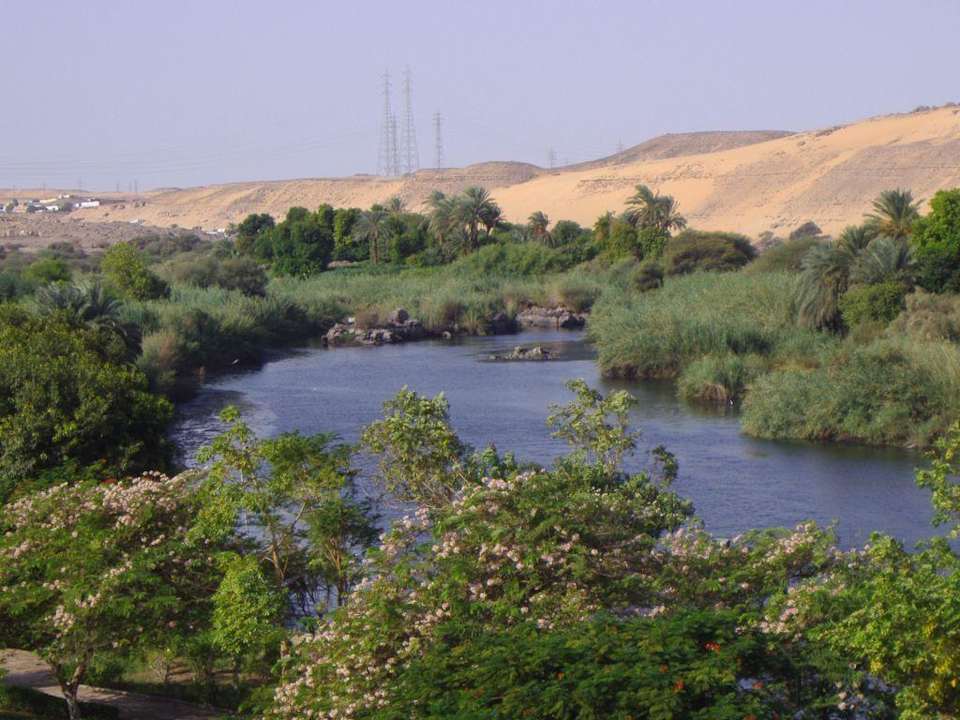 Desert view from rear of hotel last year Pyramisa Island Hotel Aswan