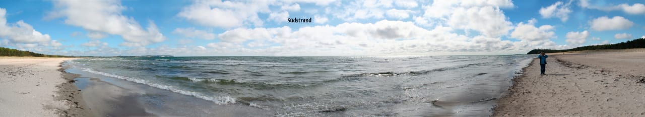 Südstrand ca. 3-5 Min von der FeWo entfernt Hotel Fürst Jaromar