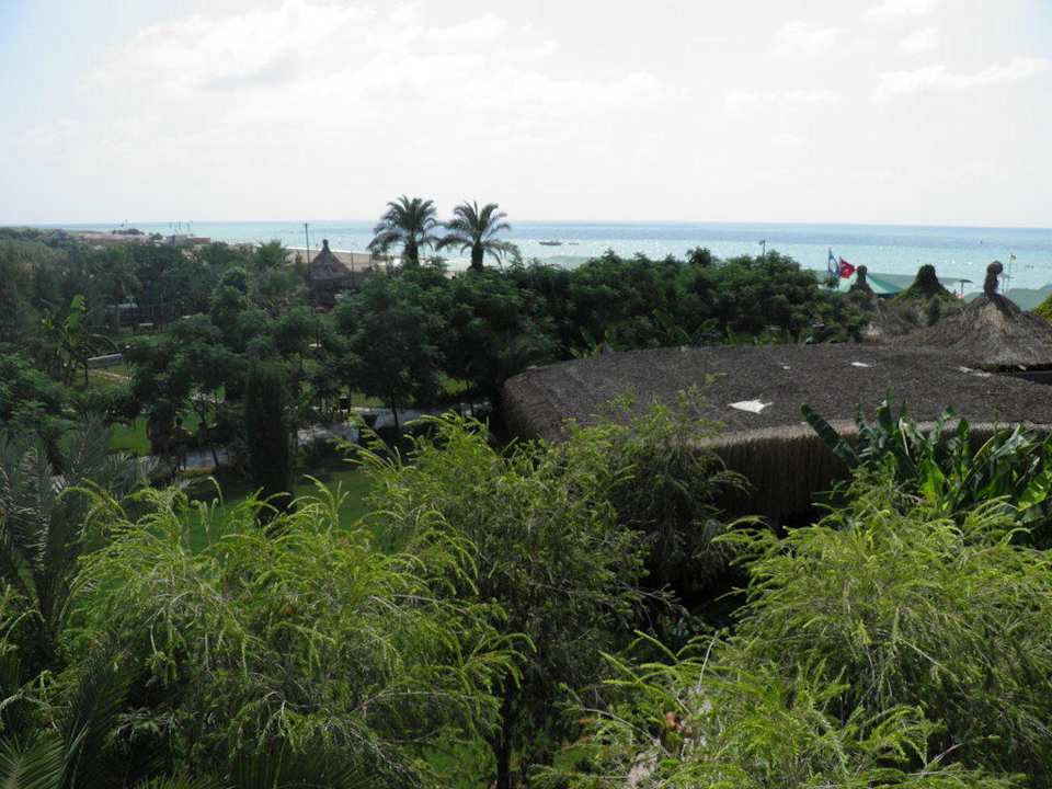 Blick vom Rutschenturm in Richtung Strand Belek Beach Resort Hotel