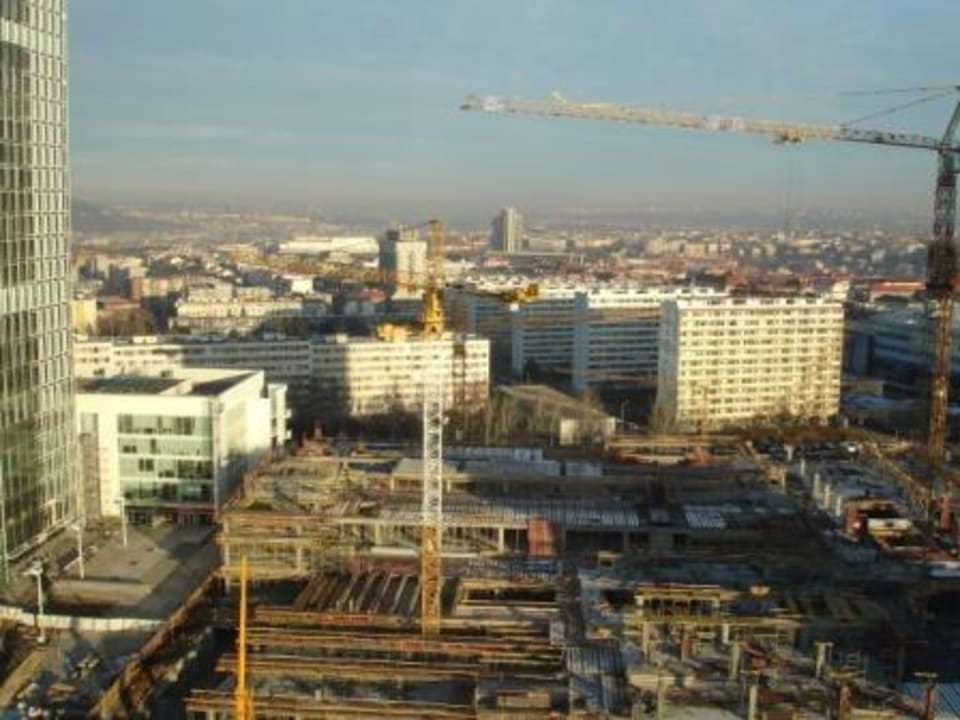 Baustelle auf der Nordseite Panorama Hotel Prague