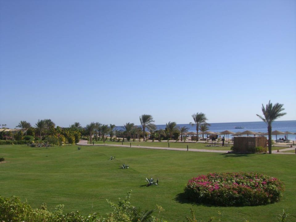 Grünanlage mit Blick zum Strand Fort Arabesque Resort, Spa & Villas
