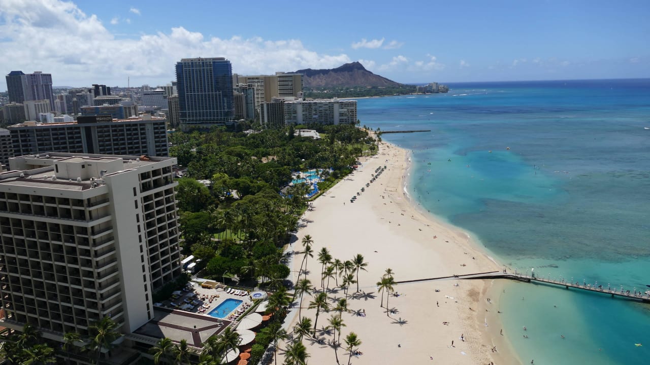 Blick auf Waikiki-Beach Hilton Hawaiian Village Waikiki Beach Resort