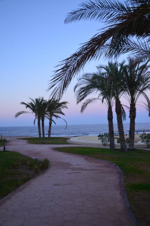 Zachód słońca w ogrodzie Coral Hills Resorts & SPA