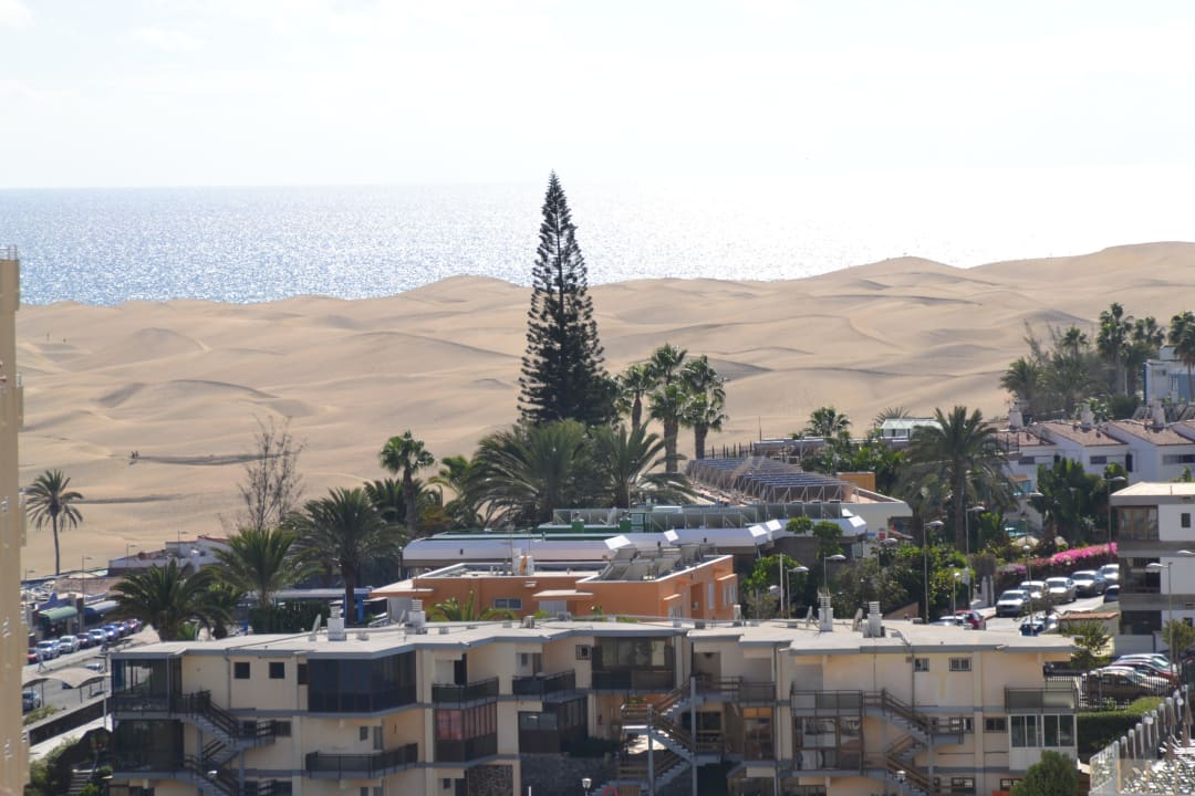 Blick auf die Dünen von Maspalomas von der Dachter Las Arenas