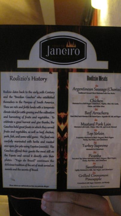 Speisekarte Sandos Playacar Beach Resort