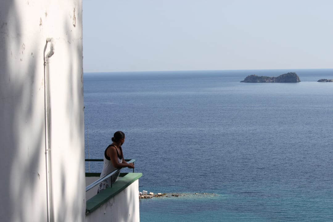 Vom Zimmerbalkon Hotel Dionysos