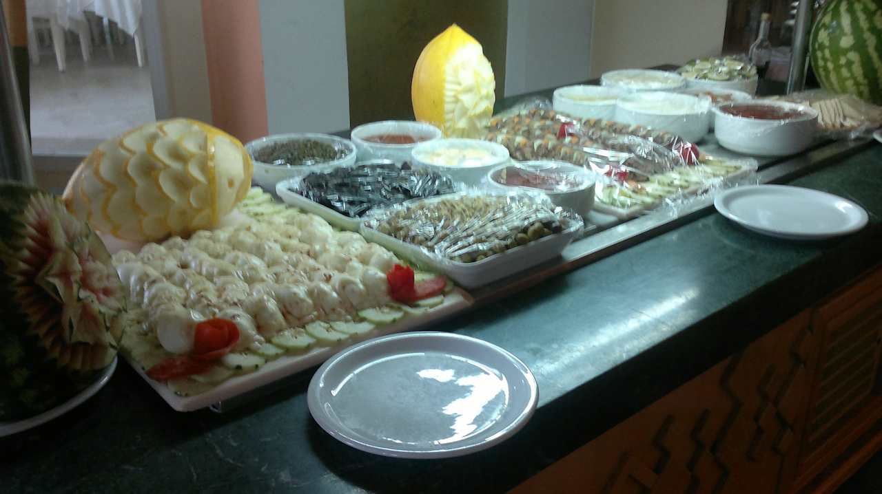 Kurz vorm Abendessen Mahdia Beach & Aquapark